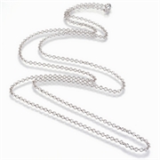 Halskæde - Rolo. Platineret. 3 mm. 60 cm 